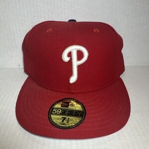 Vintage PHILADELPHIA PHILLIES NEW ERA 59/50 AUTHENTIC HAT NEW OldStock FIT 7 1/2